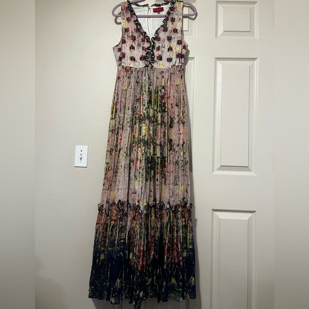 Anthropologie Bhanuni By Jyoti Carson Multicolor Tiered Maxi Dress - Picture 4 of 12